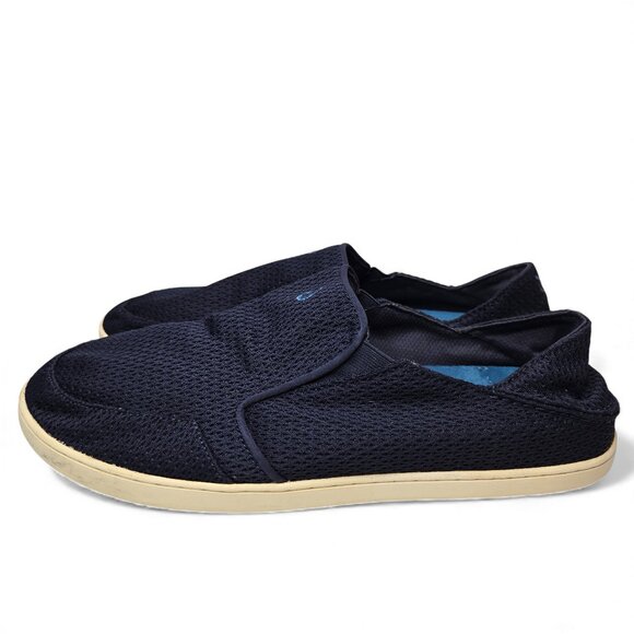 Olukai Nohea Mesh Top Loafers Men's Navy Slip On Hawaiian Resort Style Comfy 13 - Picture 3 of 9
